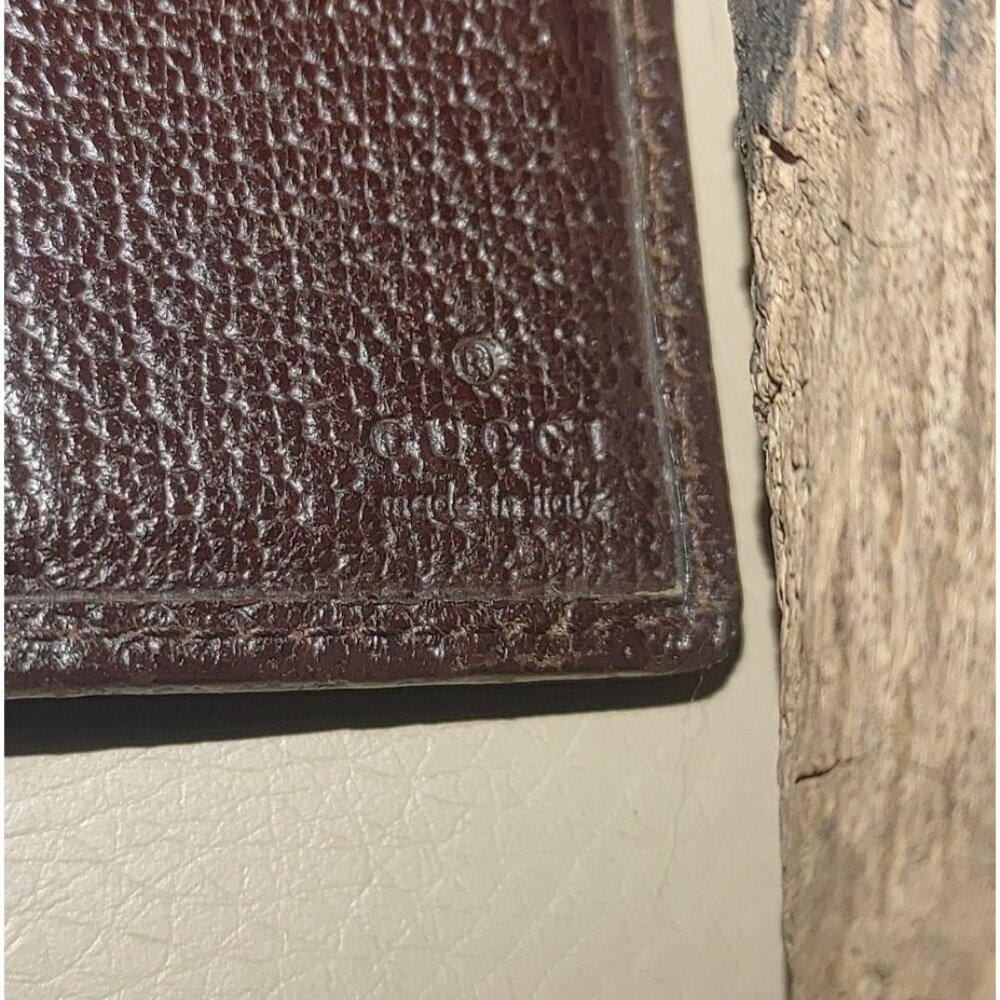 Gucci Logo Long Wallet Brown MonogramCanvas Leather Vintage Fair - Picture 6 of 16